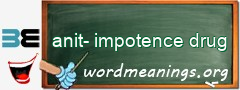 WordMeaning blackboard for anit-impotence drug